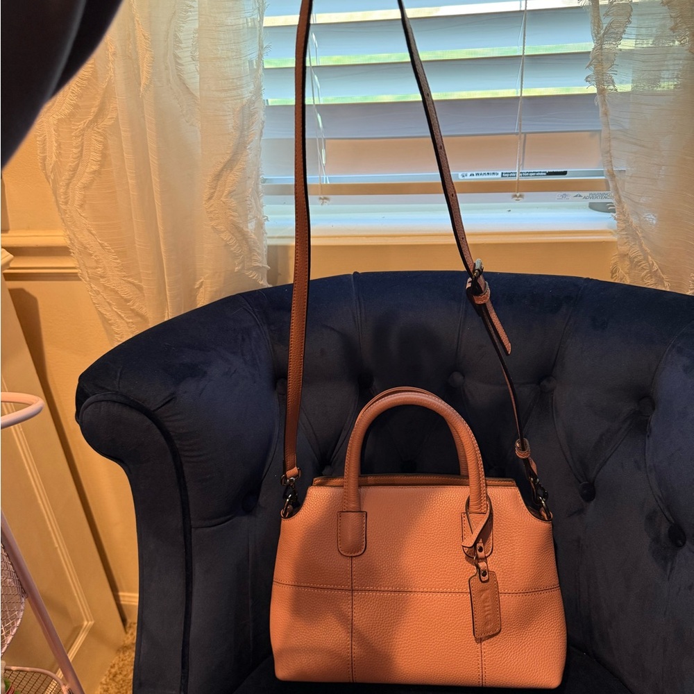 Kattee pebbled leather handle bag with detachable crossbody strap - Picture 10 of 11